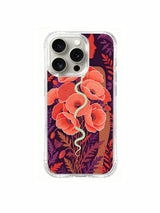 PhoneCasing iPhone 15 Pro Case made in California, featuring Elena Rostova’s poppy and healing snake design.
