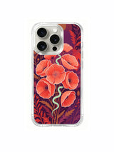 PhoneCasing iPhone 15 Pro Case for emotional calm, featuring the healing snake and poppy illustration by Elena Rostova.