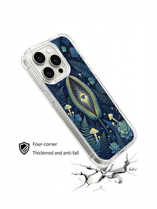 PhoneCasing iPhone 15 pro Case wearable intuition symbol, dark flytrap graphic keeps your phone secured against daily bumps.