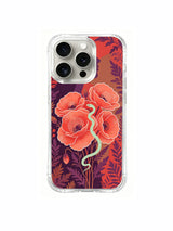 PhoneCasing iPhone 15 Pro Case luxury artist collaboration, the poppy and serpent emotional healing design.
