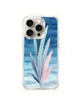 PhoneCasing iPhone 15 pro Case luxury artist collaboration, the ocean-inspired kelp design for calm, mindful women.