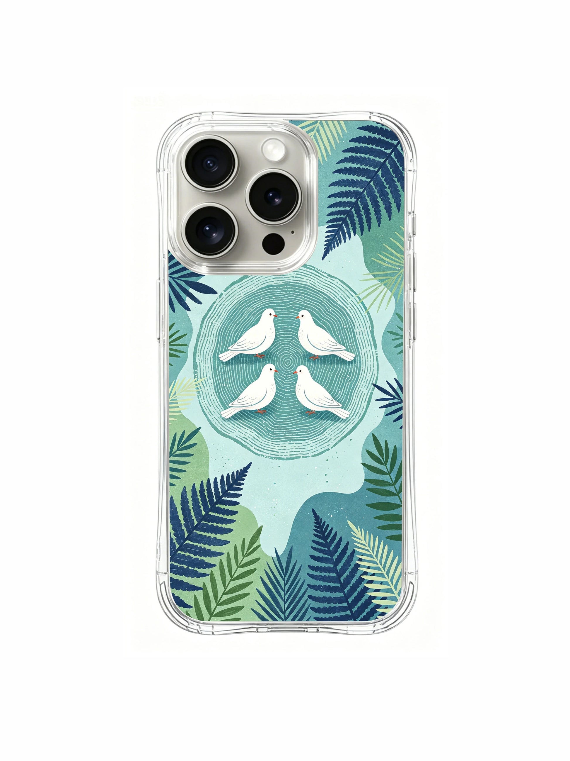 PhoneCasing iPhone 15 Pro Case mindfulness healing botanical dove design for women