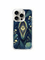 PhoneCasing iPhone 15 pro Case detailed illustrated carnivorous flytrap under dark night tone by Elena Rostova.