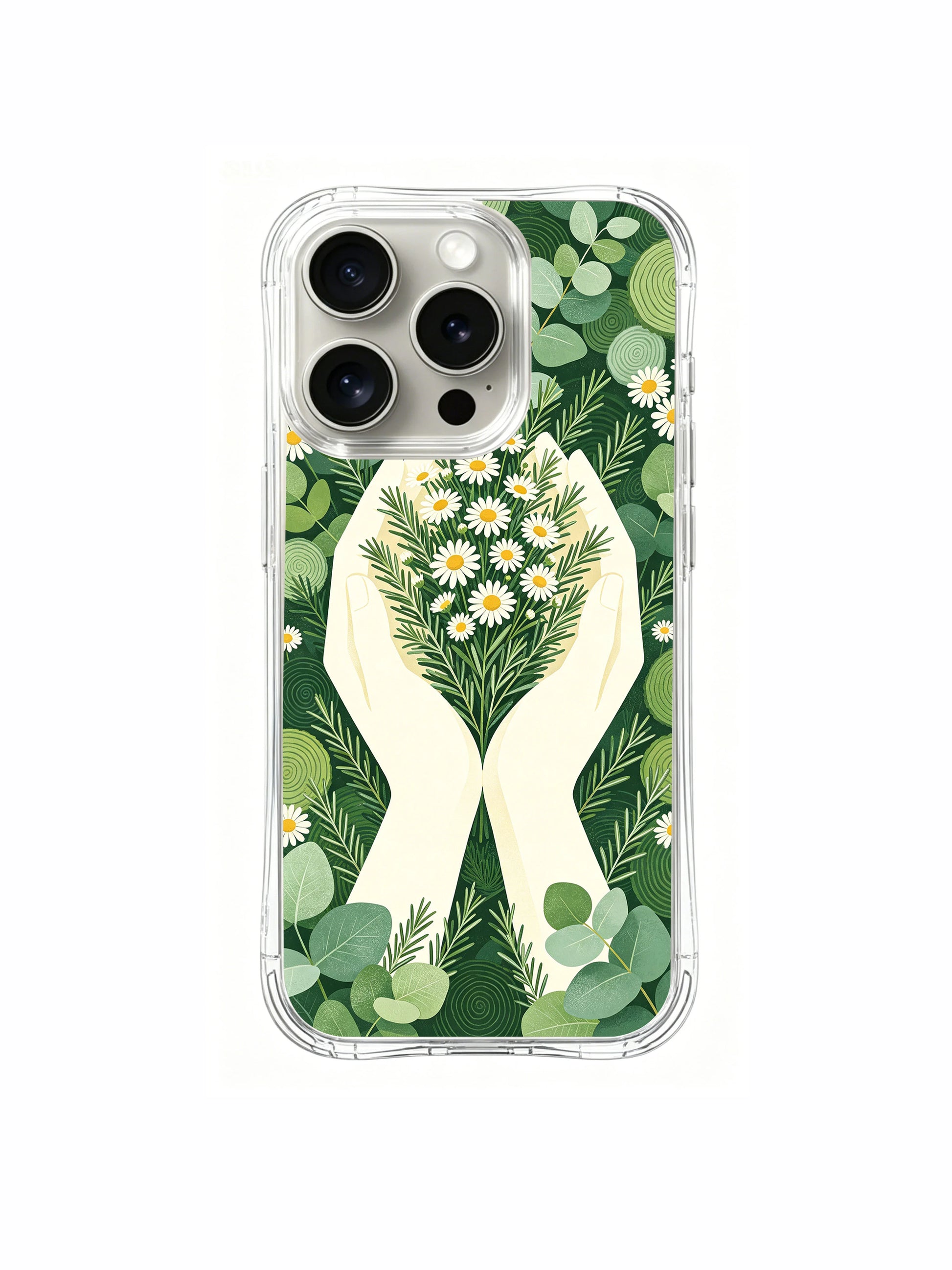 PhoneCasing iPhone 15 pro Case with nurturing nature art, a wearable piece of calm protection for your daily routine.