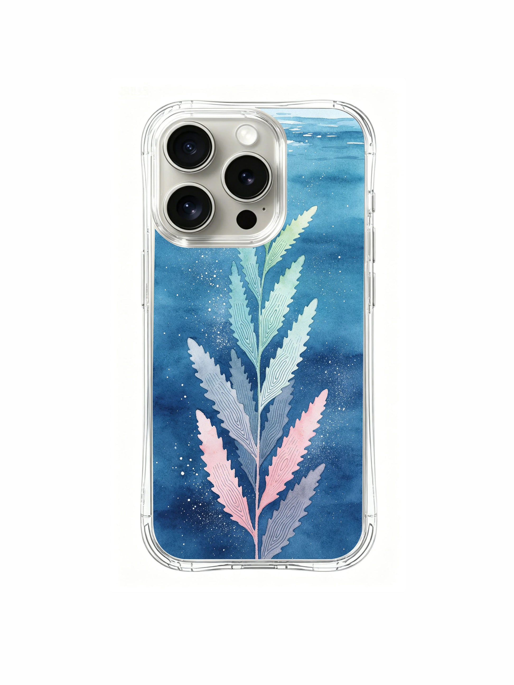 PhoneCasing iPhone 15 pro Case premium kelp watercolor illustration, Elena Rostova’s calming ocean design for modern women.