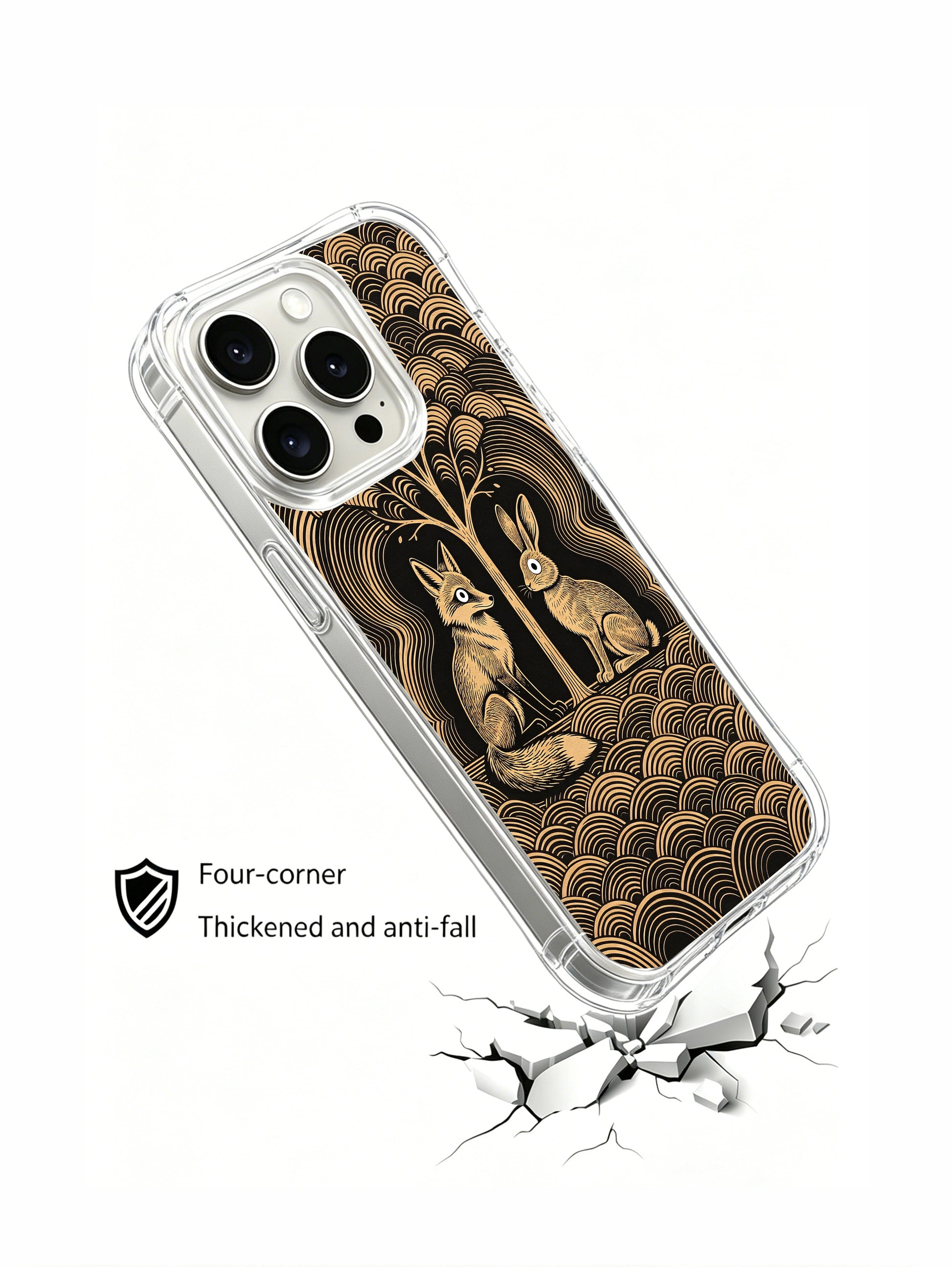 PhoneCasing iPhone 15 pro Case crafted for goal-focused modern females, showcasing mindful filter woodland creature art by Elena Rostova.