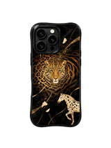 PhoneCasing iPhone 15 pro max back cover made in California, black panther velvet matte artist print, premium domestic made phone case.