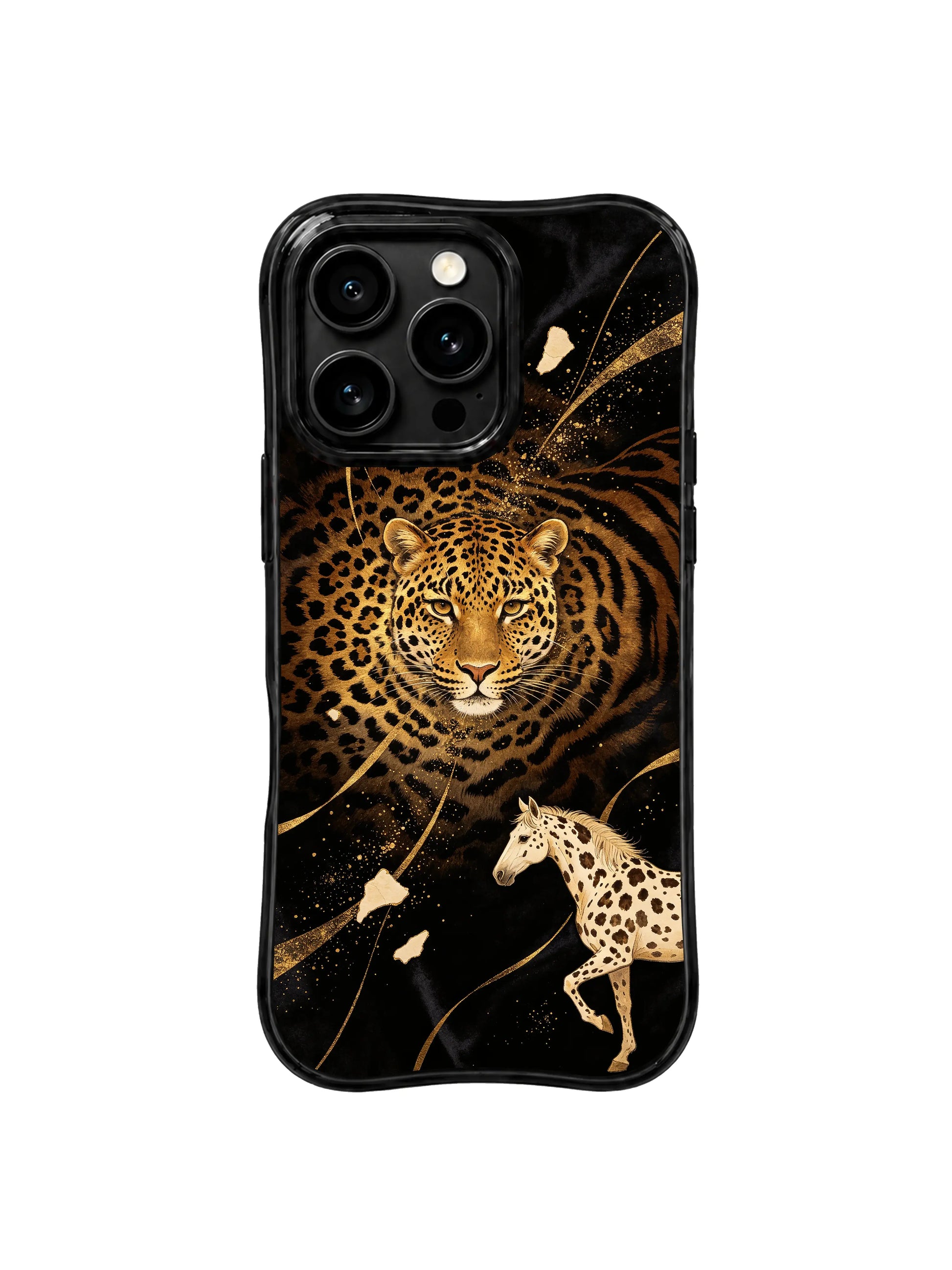 PhoneCasing iPhone 15 pro max back cover made in California, black panther velvet matte artist print, premium domestic made phone case.