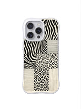 PhoneCasing iPhone 15 pro max back cover made in California, black white beast order modern art print, premium domestic made phone case.