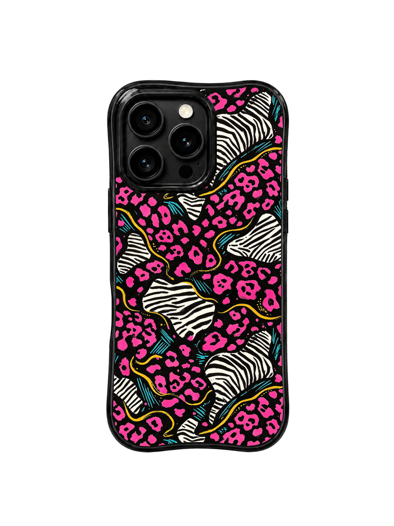 Hot Pink Wild Rhythm iPhone 15 Pro Max Case - Aesthetic Leopard PhoneCasing