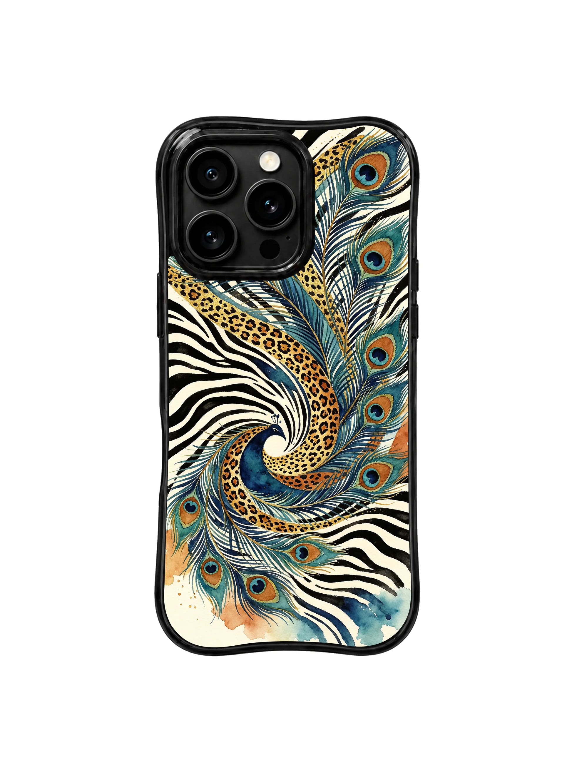 PhoneCasing iPhone 15 pro max case, Aurelia Wilden peacock leopard gate dreamy art phone cover, iridescent protective casing for curious dreamers.