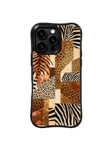 PhoneCasing iPhone 15 pro max casing with UV-printed warm bronze tiger weave print, long-lasting premium artistic phone cover.