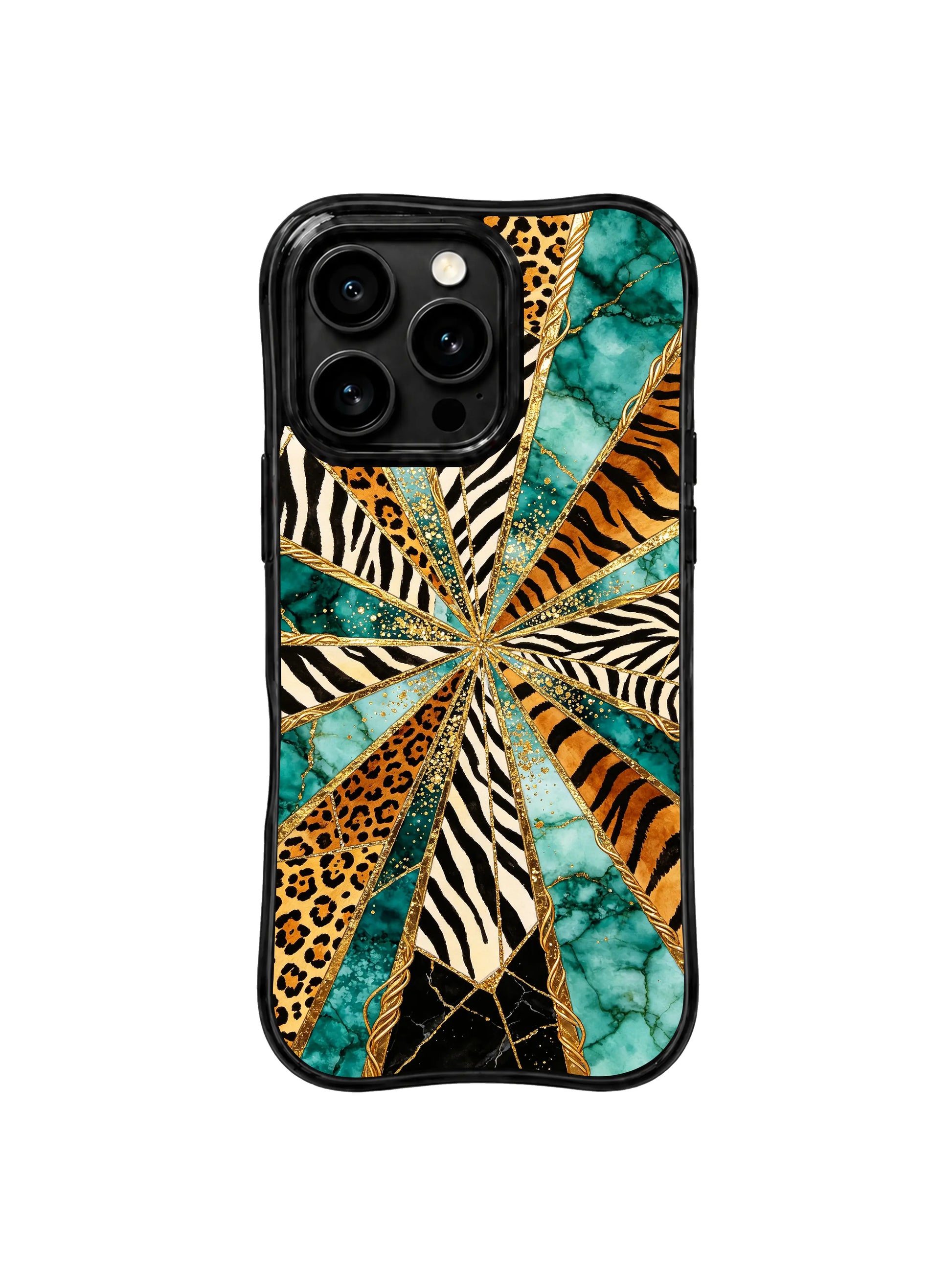 PhoneCasing iPhone 15 pro max casing with scratch-resistant matte finish and fade-proof faceted gem print, long-lasting premium artistic phone cover.