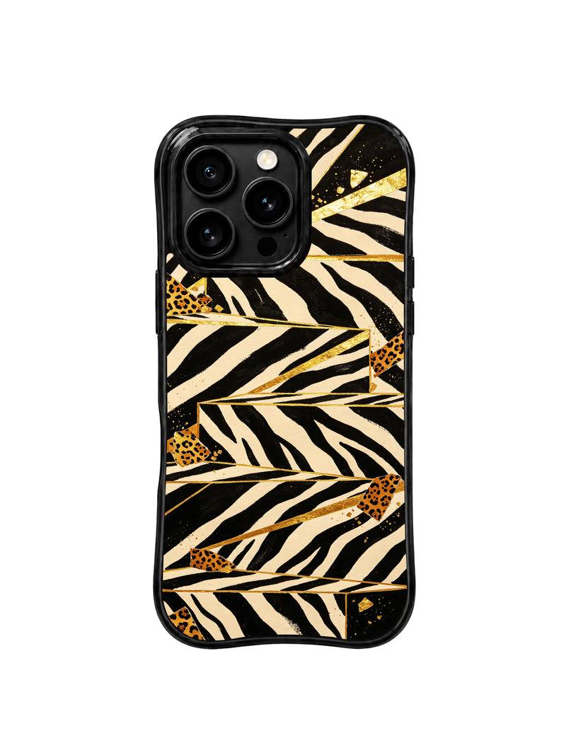 Zebra Gold Foil Staircase iPhone 15 Pro Max Case - Aesthetic PhoneCasing