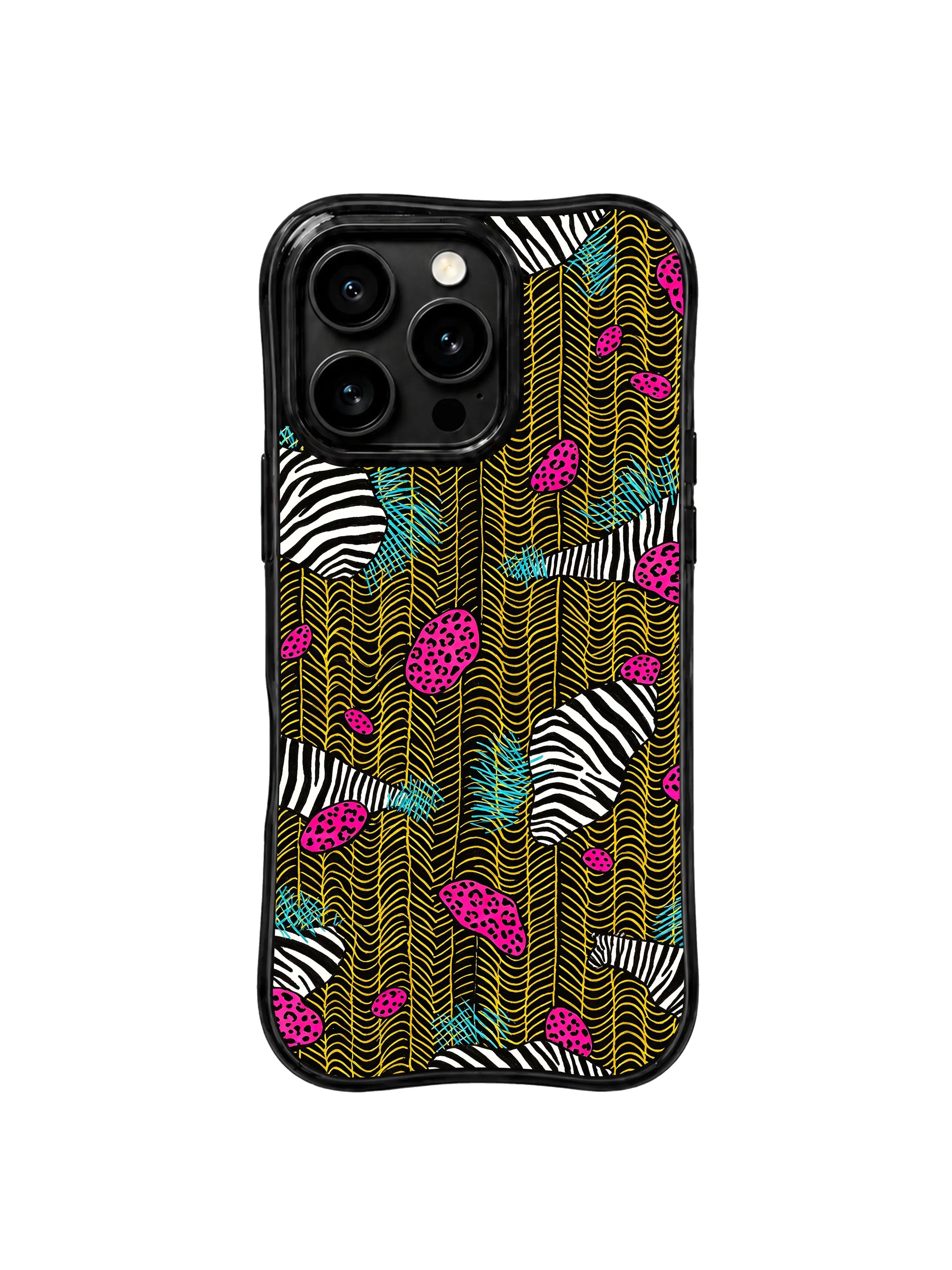 PhoneCasing iPhone 15 pro max casing with stain-resistant matte finish and fade-proof hot pink print, long-lasting premium artistic phone cover.