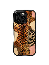 PhoneCasing iPhone 15 pro max casing in warm neutral bronze tiger print, premium protective phone cover for everyday western style.