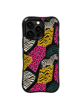 PhoneCasing iPhone 15 pro max back cover made in California, hot pink wild rhythm pop art print, premium domestic made phone case.