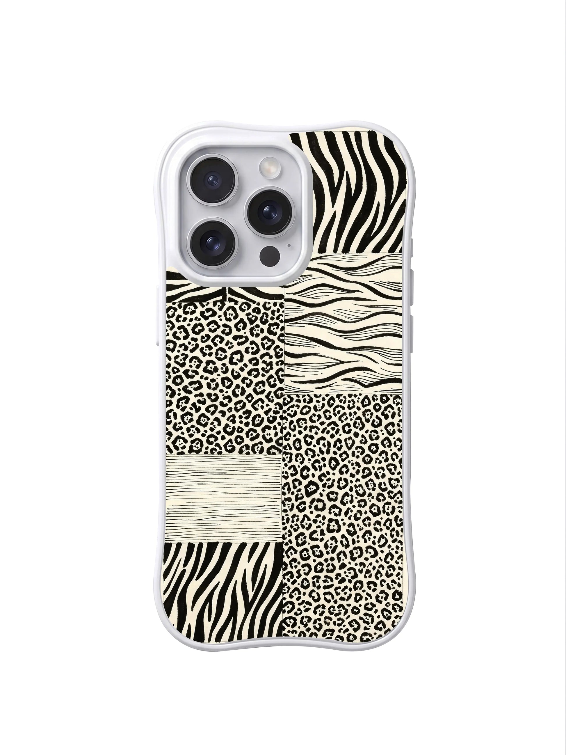 PhoneCasing iPhone 15 pro max phone case with monochrome black white beast order art, MagSafe compatible premium casing made in USA.