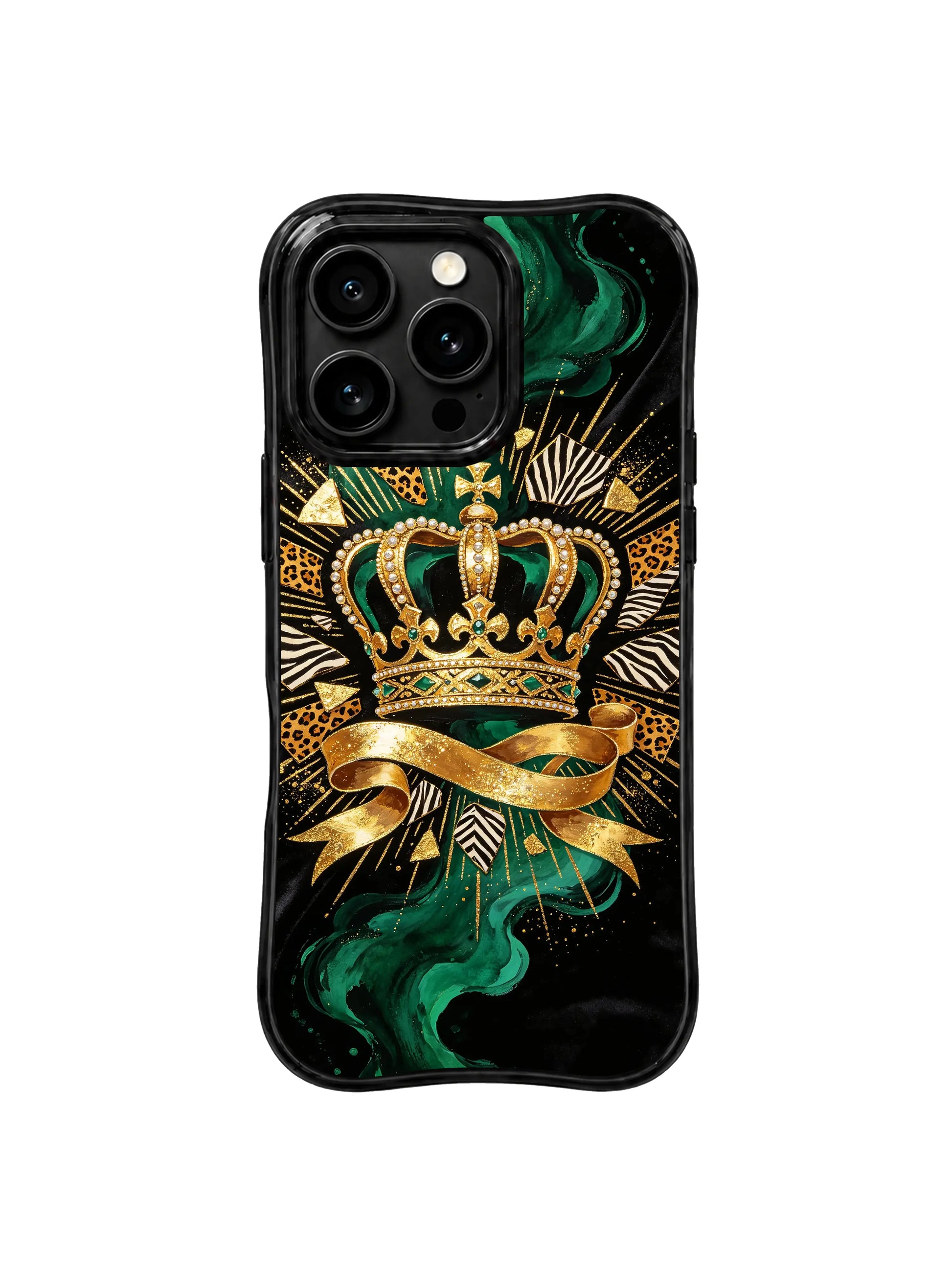 PhoneCasing iPhone 15 pro max phone case, slim profile wild crown design, military grade drop protective casing.