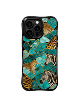 PhoneCasing iPhone 15 pro max phone case with turquoise gold desert animal art, MagSafe compatible premium casing made in USA