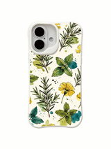 Classic French-inspired botanical artwork on an iPhone 16 case