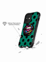 Midnight Frosting Kiss iPhone 16 Case - Aesthetic Retro PhoneCasing