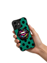 Midnight Frosting Kiss iPhone 16 Case - Aesthetic Retro PhoneCasing