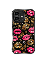 PhoneCasing iPhone 16 case featuring rhinestone details, leopard lips, and magenta shine, with a look that can also attract iPhone 16 Pro Max case shoppers.