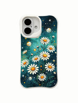 Bee and Floral Galaxy design by Mira Bloomwell on this PhoneCasing iPhone 16 Plus Case, perfect for nature and space lovers.