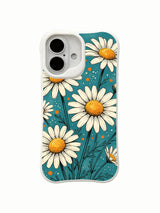 Bright Meadow Vibes art by Mira Bloomwell on this PhoneCasing iPhone 16 Plus Case, bringing cheerful warmth to your device.