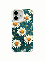 Teal Bloom pattern on an iPhone 16 Pro Max case