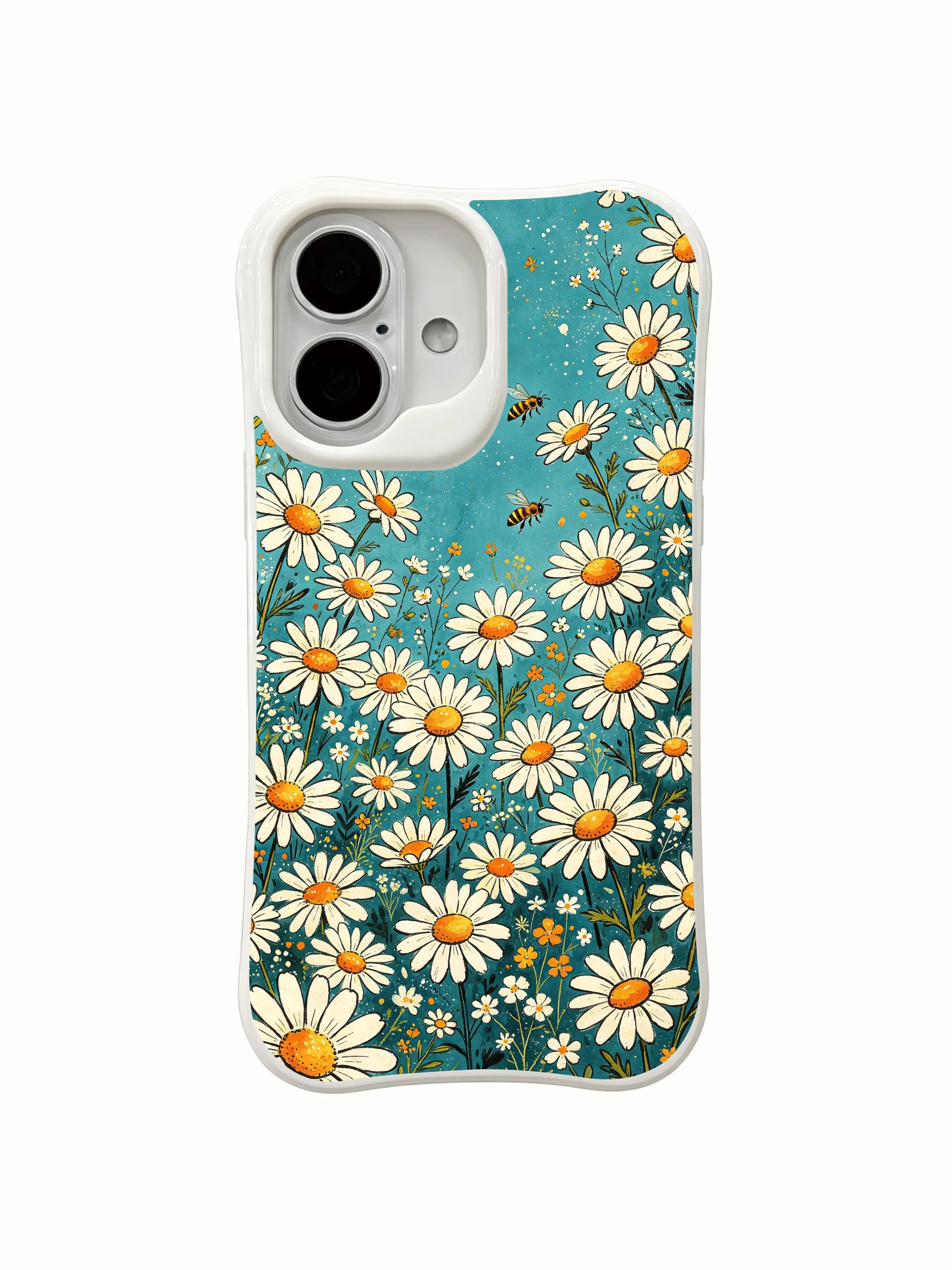 California crafted floral art on this PhoneCasing iPhone 16 Plus Case, premium quality artist collaboration.