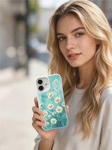 Seaside blooms on an iPhone 16 Pro Max case