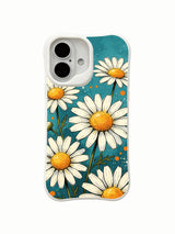 Cheerful Floral art by Mira Bloomwell on this PhoneCasing iPhone 16 Plus Case, perfect for fans of enchanted sunlit floral themes.
