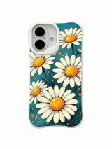 Cheerful Sunny Daisies design by Mira Bloomwell on this PhoneCasing iPhone 16 Plus Case, perfect for nature lovers.