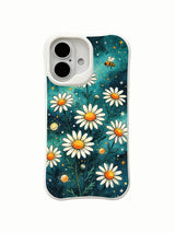 Cosmic Floral Night design by Mira Bloomwell on this PhoneCasing iPhone 16 Plus Case, a limited edition art piece.