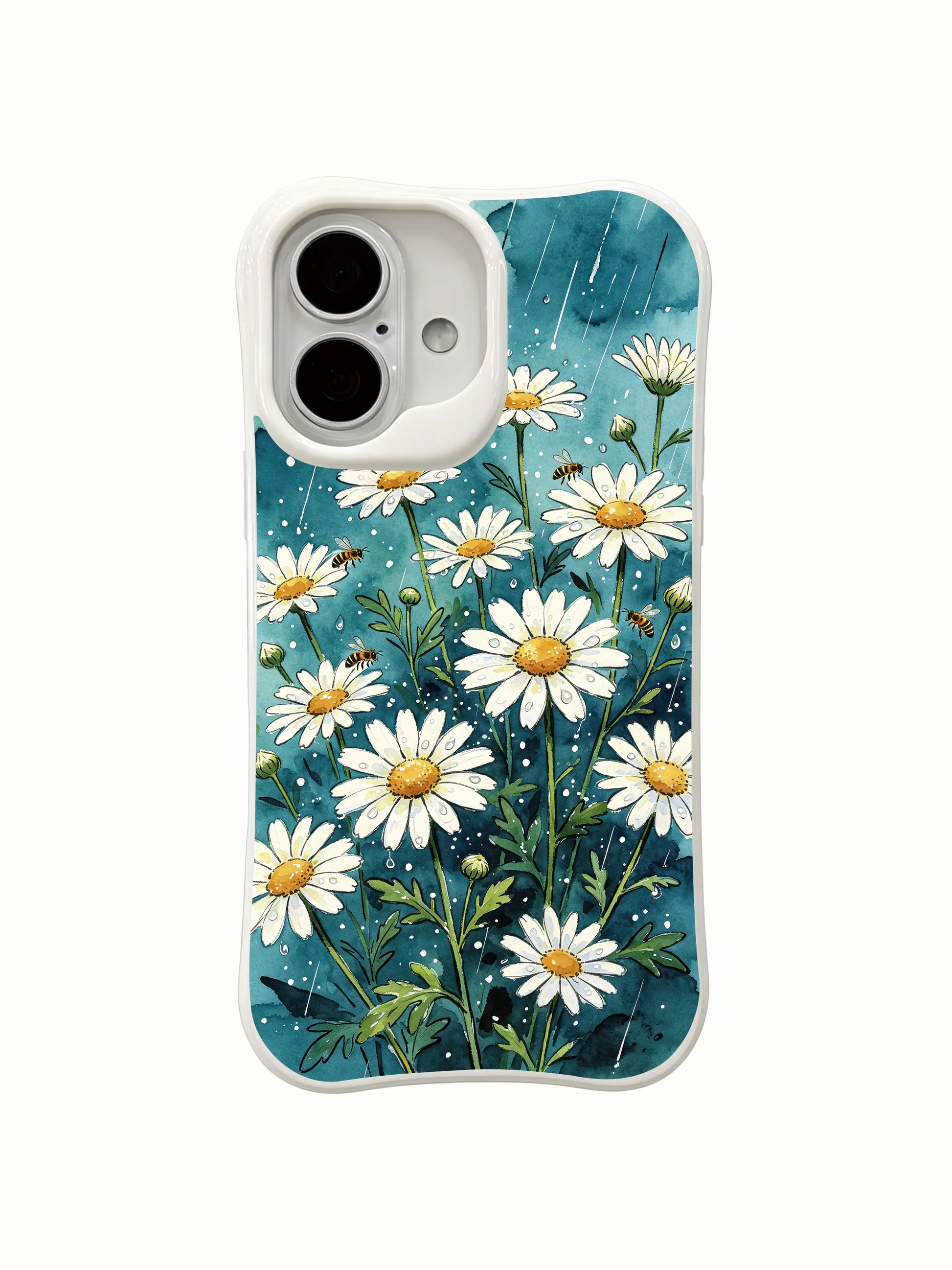 Dewy Floral Renewal art by Mira Bloomwell on this PhoneCasing iPhone 16 Plus Case, with antimicrobial gloss finish.