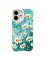 Teal Bloom pattern on an iPhone 16 Pro Max case
