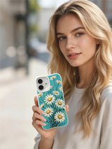 Golden-beat daisies on an iPhone 16 Pro Max case