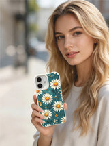 Lively floral bees on an iPhone 16 Pro Max case