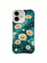 Magical Night Daisies art by Mira Bloomwell on this PhoneCasing iPhone 16 Plus Case, perfect for fans of enchanted floral themes.