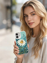 Hidden garden botanical art by Mira Bloomwell on this PhoneCasing iPhone 16 Plus Case, soft layered floral details.