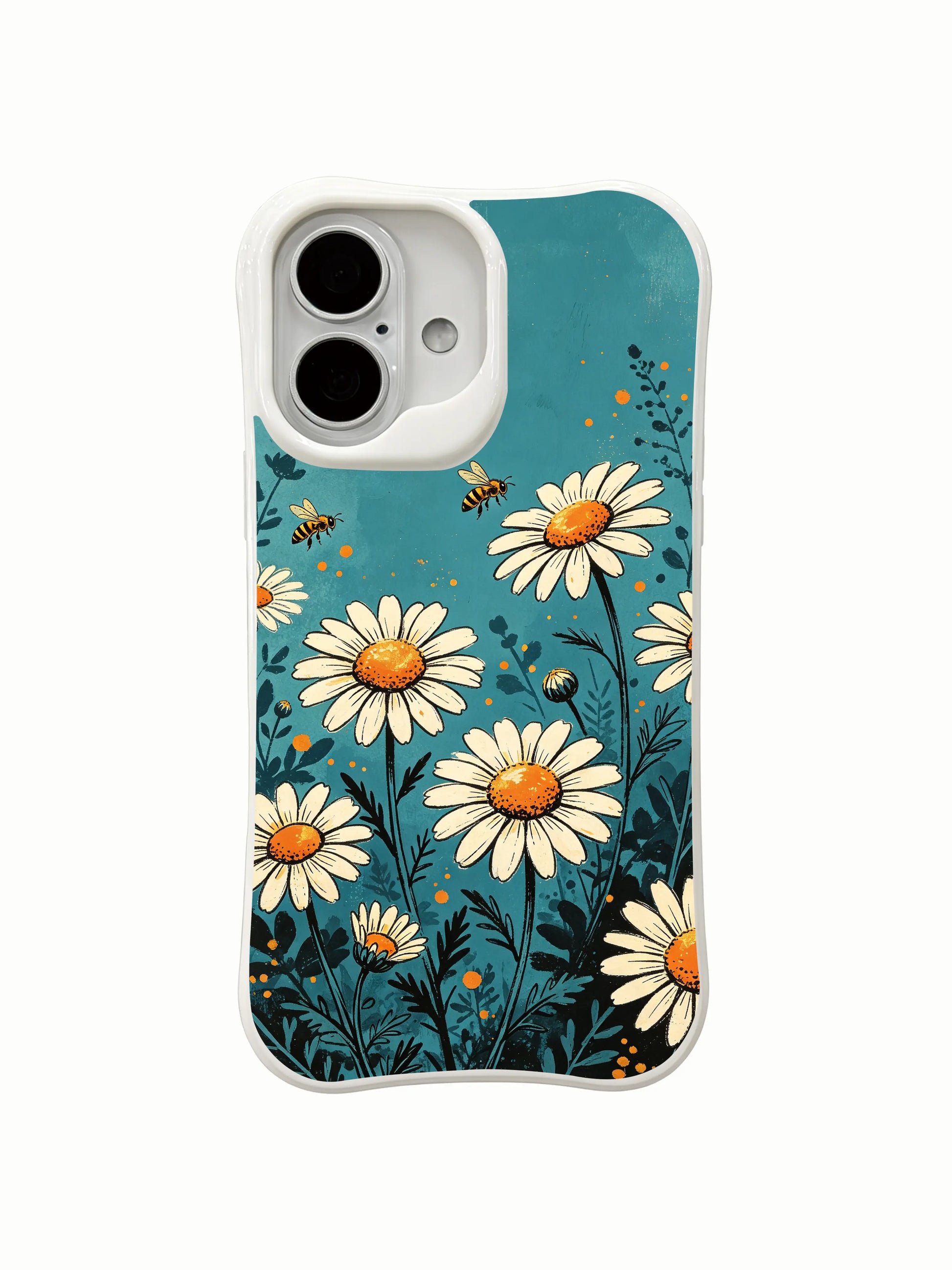 Sunrise Garden Chorus design by Mira Bloomwell on this PhoneCasing iPhone 16 Plus Case, perfect for lovers of peaceful floral art.