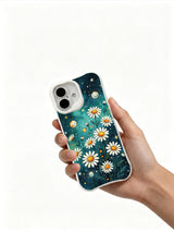 Dreamy Night Floral Space illustration on this PhoneCasing iPhone 16 Plus Case, bringing whimsical cosmic charm to your everyday carry.