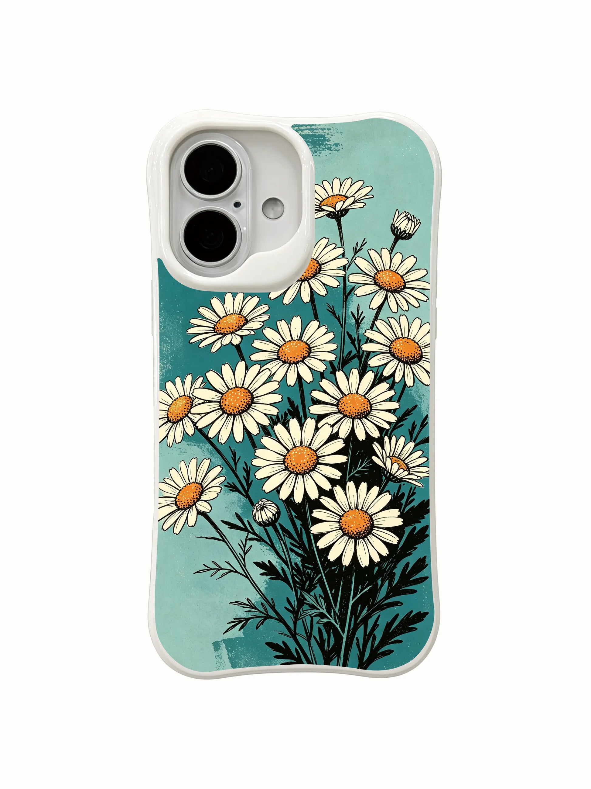 Ordered Cosmic Meadow wearable art on this PhoneCasing iPhone 16 Plus Case, crafted in California with vibrant details.