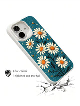 Daisies and stars artwork on an iPhone 16 Pro Max case