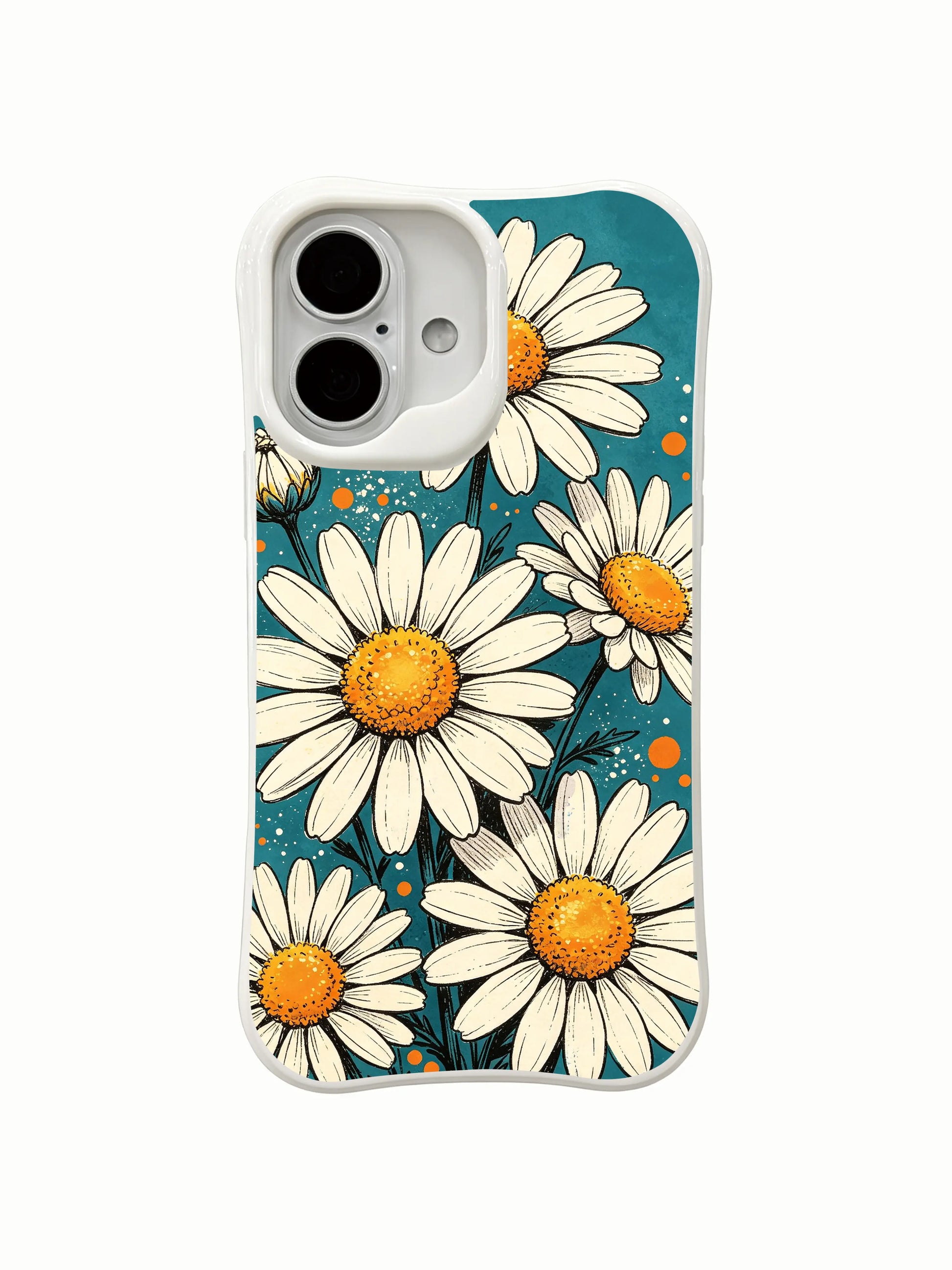 Sunny Floral Glow wearable art on this PhoneCasing iPhone 16 Plus Case, blending floral beauty with warm, uplifting vibes.