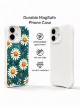 Teal meadow bees on an iPhone 16 Pro Max case