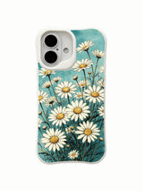 Unruly Daisy art by Mira Bloomwell on this PhoneCasing iPhone 16 Plus Case, perfect for fans of enchanted wildflower themes.