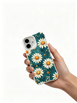 Vibrant daisy garden on an iPhone 16 Pro Max case